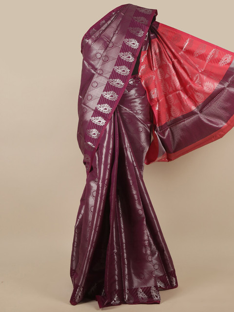 

Pothys Purple & Red Woven Design Zari Art Silk Saree
