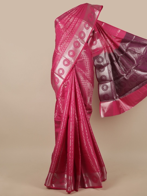 

Pothys Pink & Purple Ethnic Motifs Zari Art Silk Saree