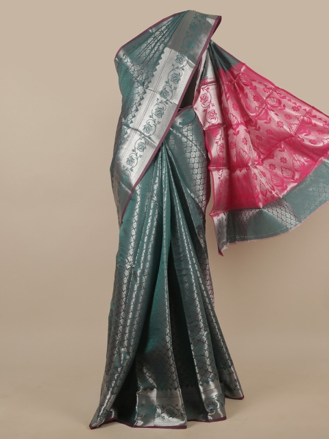 

Pothys Green & Pink Ethnic Motifs Zari Art Silk Saree