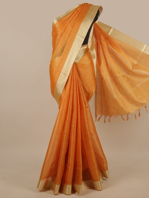 

Pothys Mustard Woven Design Tissue Saree