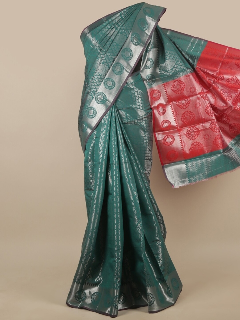 

Pothys Green & Red Woven Design Zari Art Silk Saree