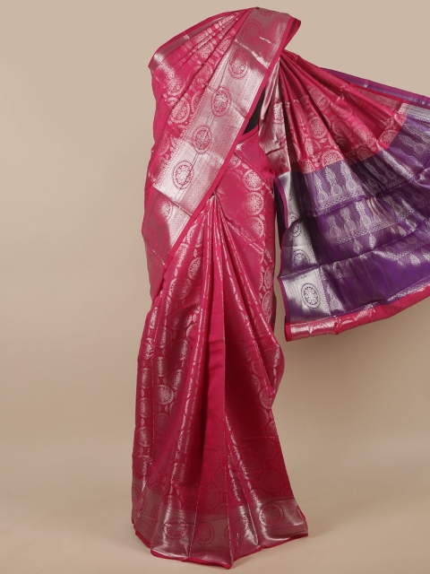 

Pothys Pink Ethnic Motifs Woven Design Art Silk Saree