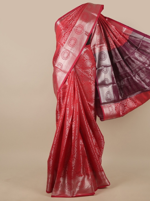 

Pothys Red & Brown Ethnic Motifs Zari Art Silk Saree