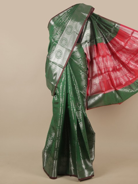 

Pothys Green & Red Woven Design Zari Art Silk Saree