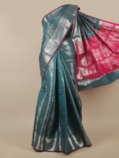 

Pothys Green & Magenta Ethnic Motifs Zari Art Silk Saree