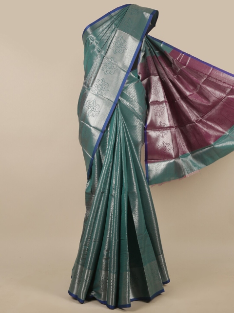 

Pothys Green & Blue Woven Design Zari Art Silk Saree