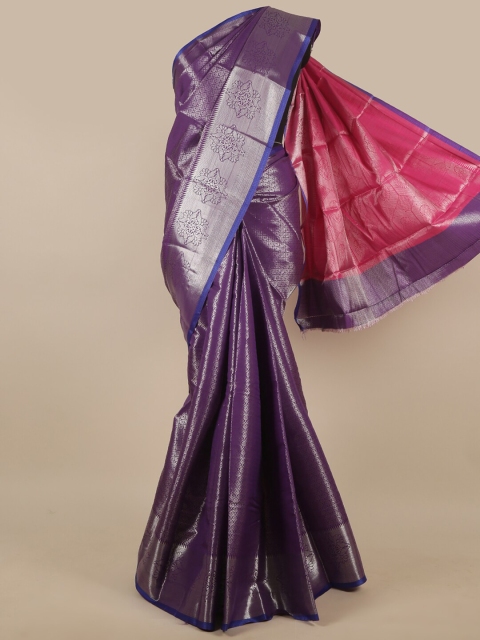 

Pothys Violet & Magenta Woven Design Zari Art Silk Saree