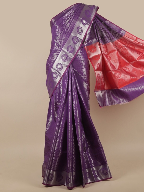 

Pothys Violet & Magenta Woven Design Zari Art Silk Saree