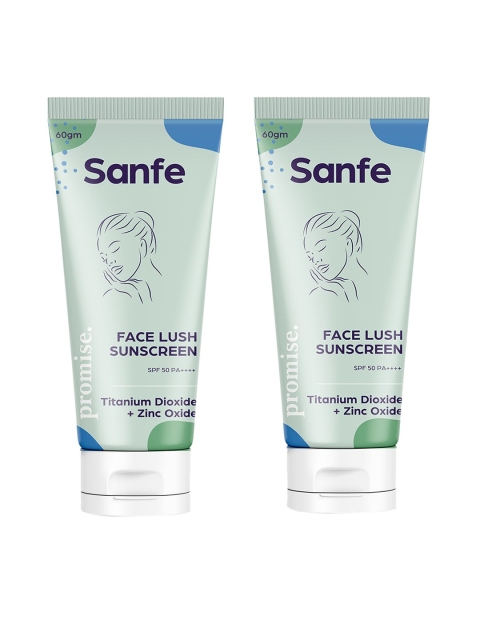 

Sanfe Pack Of 2 Promise Avobenzone Face Lush Sunscreen 60 Gm, White