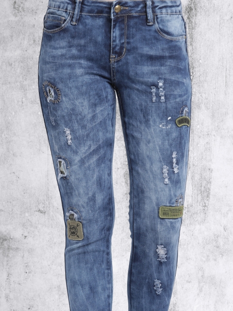 

RDSTR Women Blue Slim Fit Mildly Distressed Stretchable Jeans