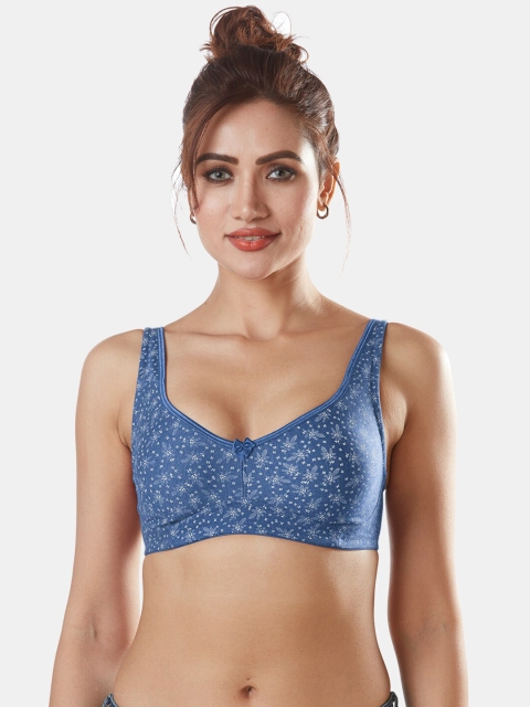 

Sonari Blue & Grey Floral Non-padded Super Support Bra