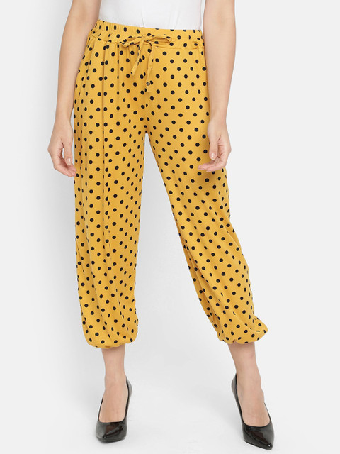 

V2 Value & Variety Women Yellow & Black Printed Harem Pants