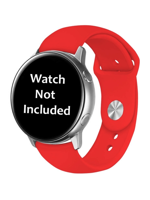 

MUTAQINOTI Unisex Red Solid 22 mm Silicon Galaxy Watch Straps
