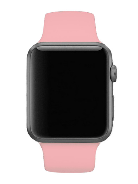 

MUTAQINOTI Pink Solid 44 mm Silicone Strap Compaitible with Apple Watch