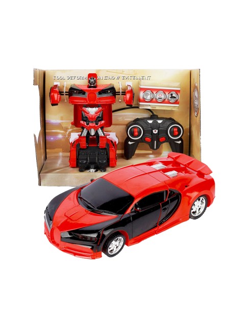 

Wembley Toys Kids Red & Black Rechargeable Transformers Bugatti Robot Car Toy