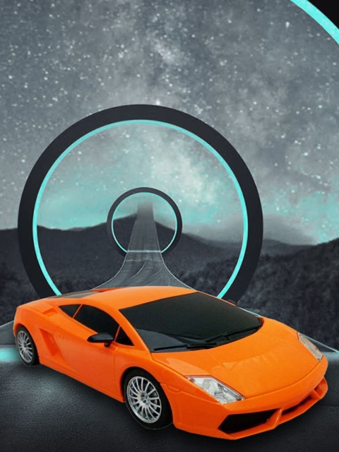 

Wembley Toys Kids Orange & Black Remote Control LED Racing Car Toy