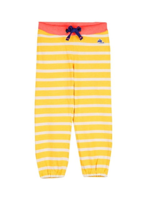 

Cherry Crumble Kids Yellow & White Striped Joggers