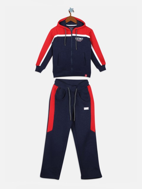 

Monte Carlo Boys Red & Navy Blue Colourblocked Track Suit