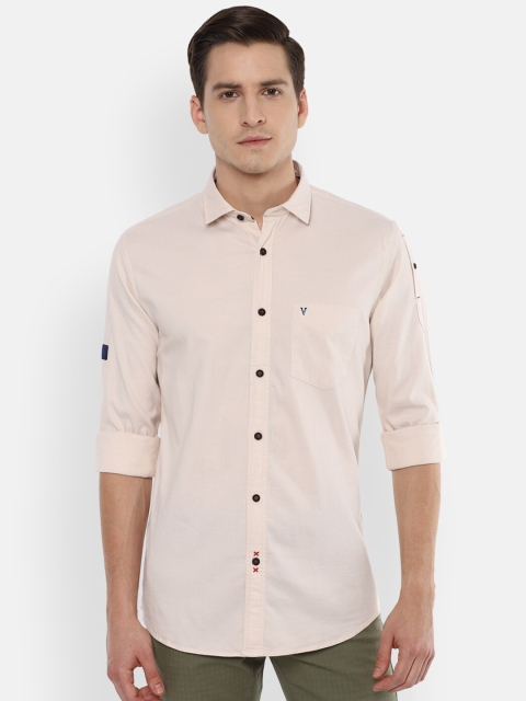 

VAN HEUSEN DENIM LABS Men Beige Slim Fit Casual Shirt