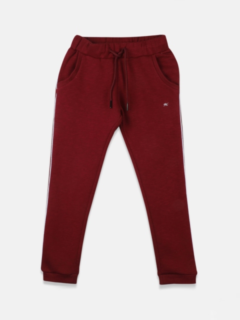 

Monte Carlo Girls Maroon Solid Cotton Joggers