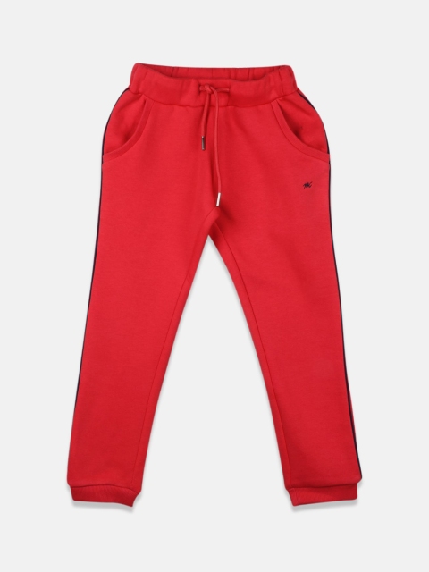 

Monte Carlo Girls Red Solid Cotton Joggers