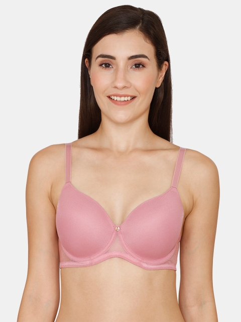 

Zivame Pink Bra Underwired Lightly Padded