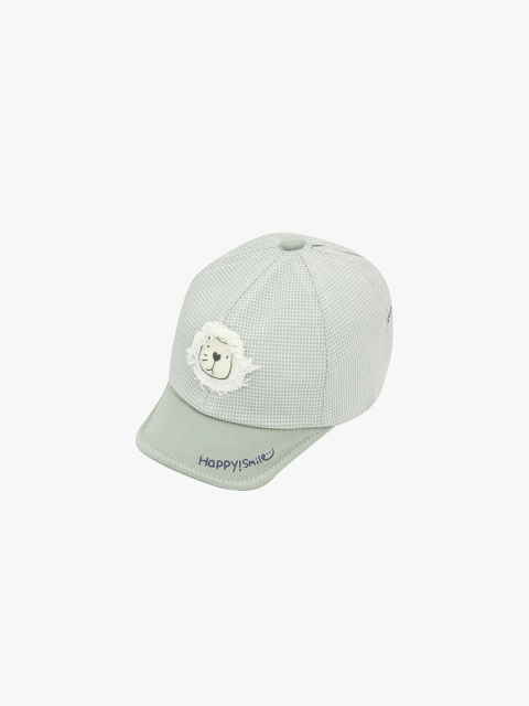 

POKORY Kids Grey & White Printed Cotton Baseball Cap