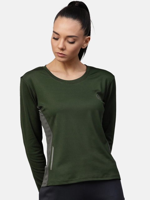 

Chkokko Women Green Training or Gym T-shirt