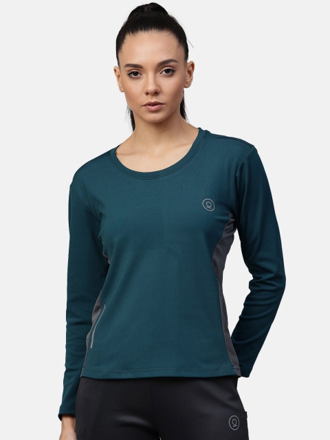 

Chkokko Women Blue Gym Sports T-shirt
