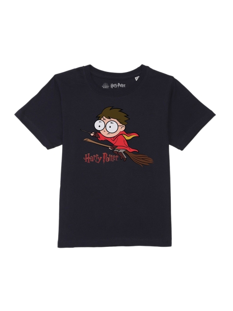 

Harry Potter by Wear Your Mind Boys Navy Blue Cut Outs T-shirt
