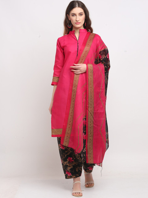 

Rajnandini Women Magenta Kurta with Palazzos & With Dupatta