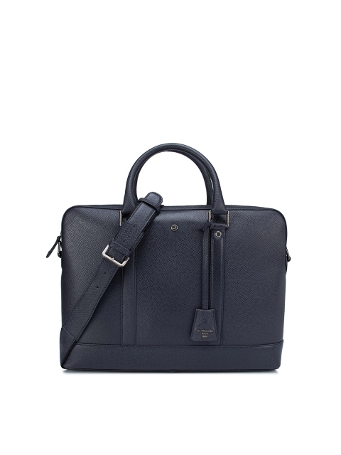 

Da Milano Unisex Blue Textured 12 Inch Laptop Bag