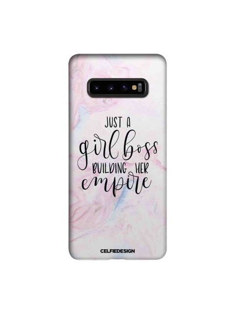 

CelfieDesign White & Pink Girl Boss Plastic Samsung Galaxy S10 Plus Slim Back Case