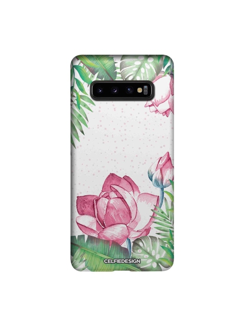 

CelfieDesign White & Green Samsung Galaxy S10 Plus Slim Back Case