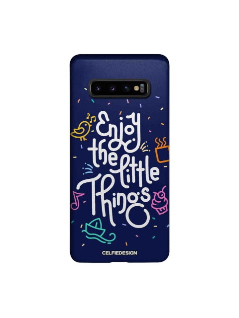 

CelfieDesign Navy Blue & White Enjoy The Little Things Samsung Galaxy S10 Plus Slim Back Case