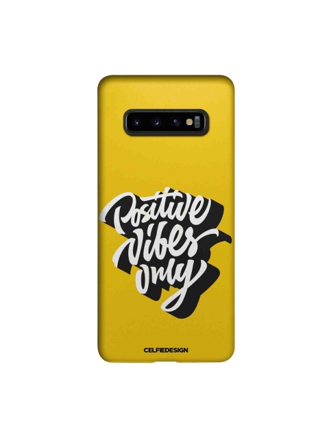 

CelfieDesign Yellow & White Positive Vibes only Samsung Galaxy S10 Plus Slim Back Case