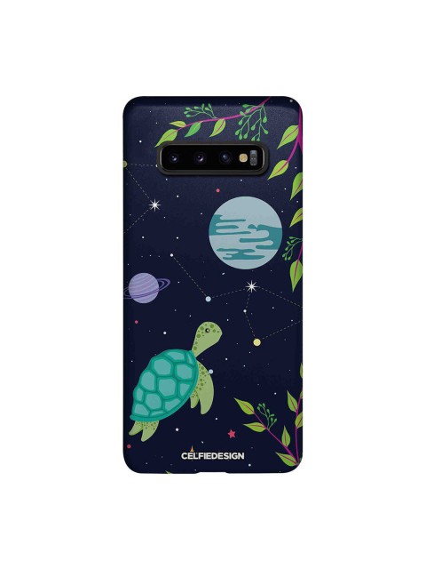 

CelfieDesign Navy Blue & Green Space Turtle Samsung Galaxy S10 Plus Slim Back Case