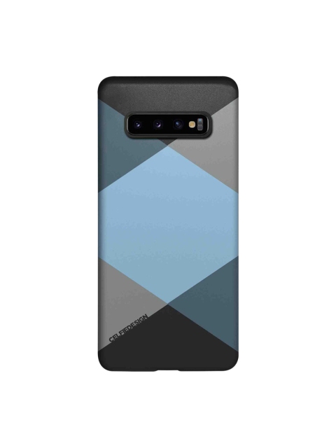 

CelfieDesign Blue & Grey Criss Cross Samsung S10 Plus Slim Back Case