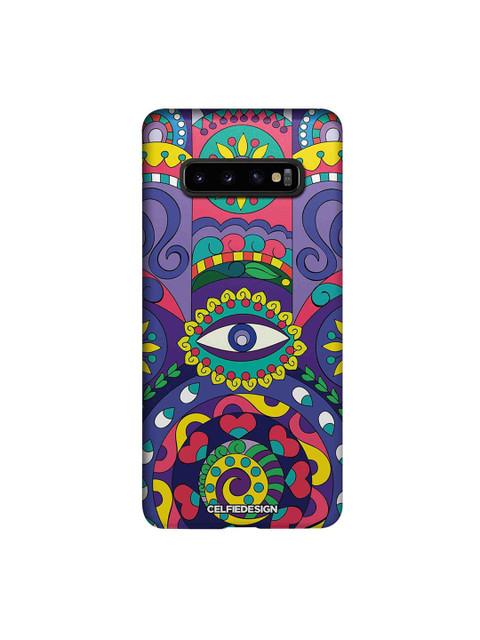 

CelfieDesign Purple & Green Humsa Samsung Galaxy S10 Plus Slim Back Case