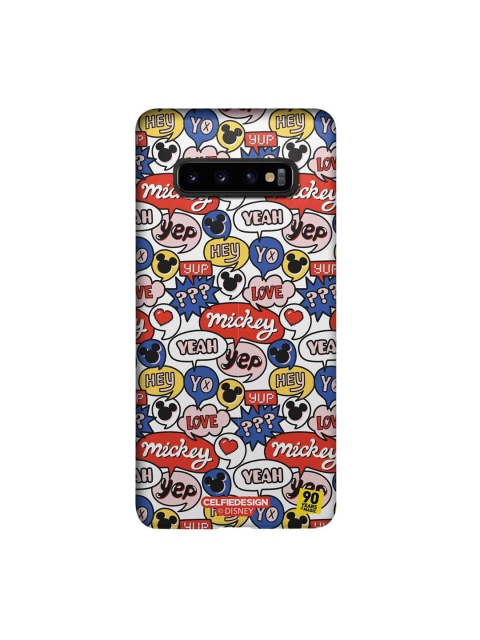 

CelfieDesign White & Blue Mickey Mouse Samsung Galaxy S10 Plus Slim Back Case