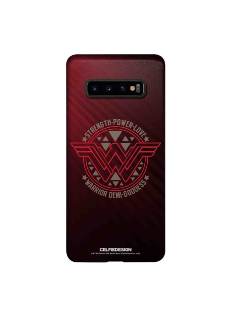 

CelfieDesign Maroon Wonder Woman Stamp Printed Samsung Galaxy S10 Plus Slim Back Case