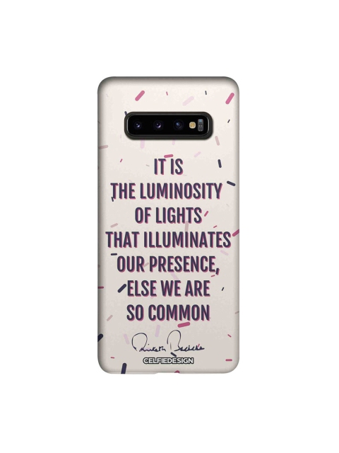 

CelfieDesign White & Purple Printed Samsung Galaxy S10 Plus Slim Back Case