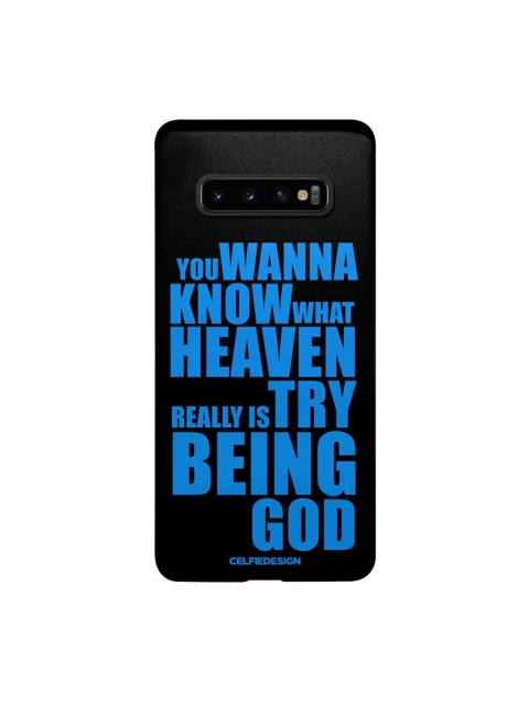 

CelfieDesign Black & Blue Printed Plastic Samsung Galaxy S10 Plus Slim Back Case