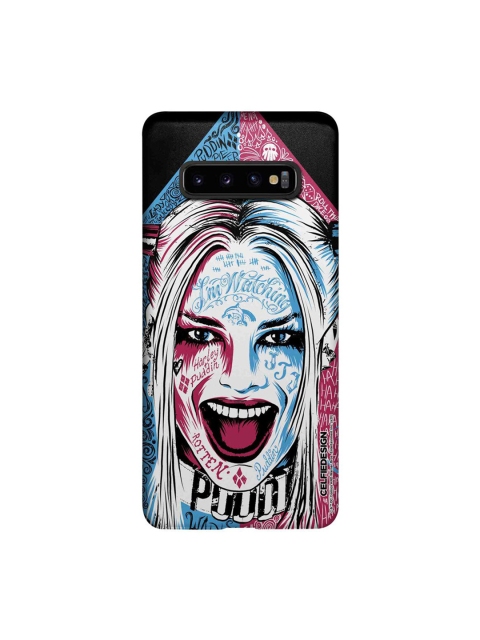 

CelfieDesign Samsung S10 Plus Wicked Harley Quinn Print Slim Back Case, Blue