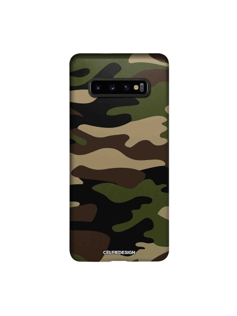 

CelfieDesign Olive-Green & Beige Camo Military Printed Samsung Galaxy S10 Plus Slim Back Case