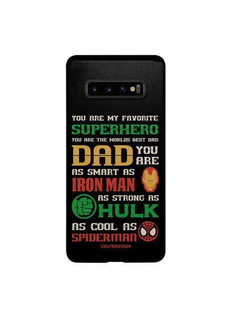 

CelfieDesign Multi-Coloured Superhero Dad Printed Samsung Galaxy S10 Plus Slim Back Case