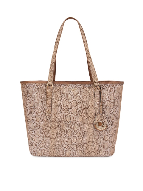

Da Milano White Textured Leather Structured Shoulder Bag with Cut Work