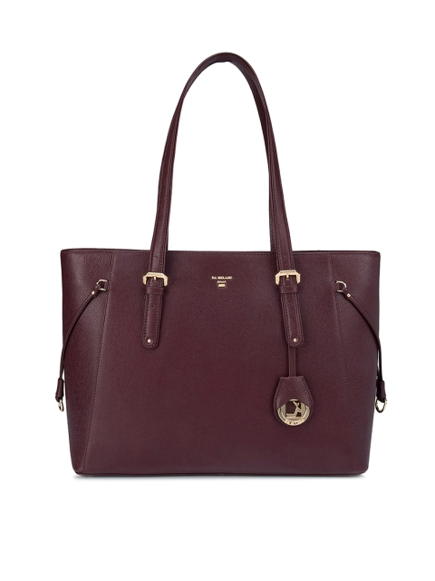 

Da Milano Burgundy Leather Structured Shoulder Bag