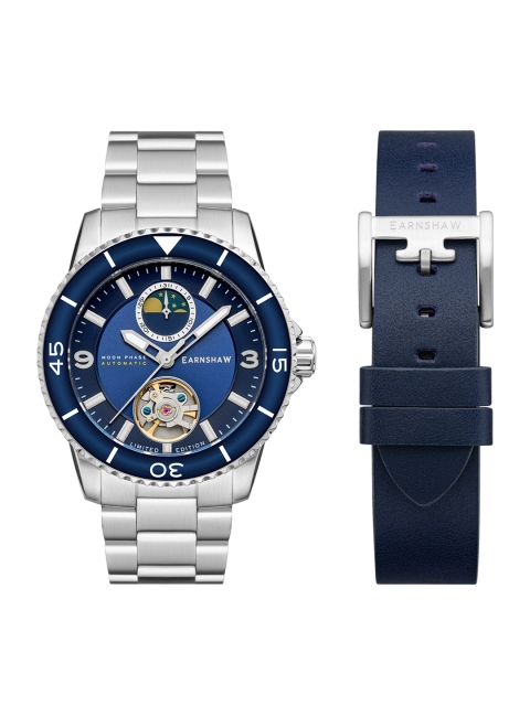 

EARNSHAW Men Blue Dial Analogue Motion Powered Watch with Additional Strap ES-8210-33