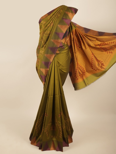 

Pothys Women Green & Lavender Woven Design Art Silk Saree